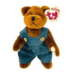 Ty Attic Treasures Collection Henry the Jointed Bear Jean Jumper Vintage 1993